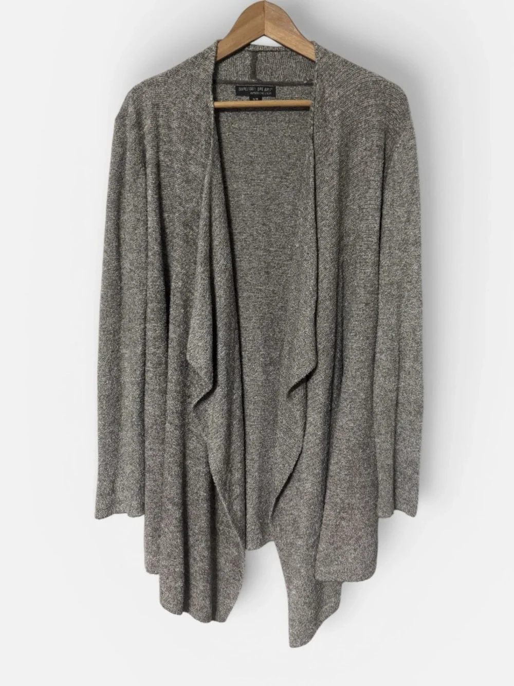 Barefoot Dreams Bamboo Chic Lite Long Sleeve Cardigan Tan/Beige Cozy Comfy S/M - Picture 1 of 5